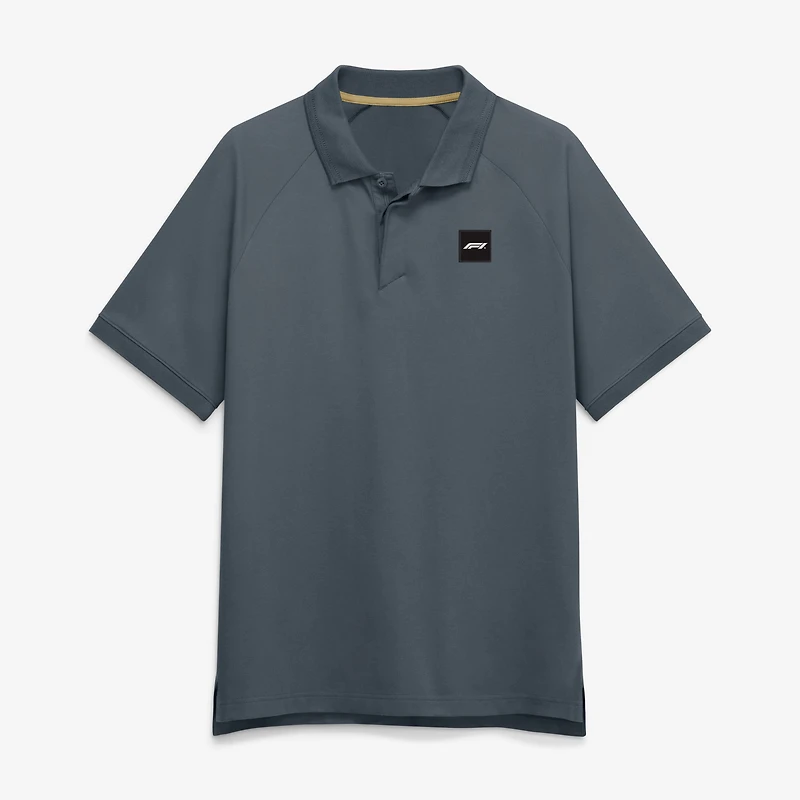 Polo raglan carré micro gris Fanatics Formula 1 pour homme