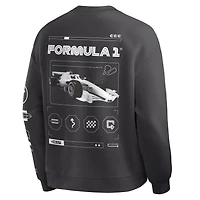Men's Fanatics  Heather Charcoal Formula 1 Race Grids Icons Long Sleeve French Terry Sweatshirt