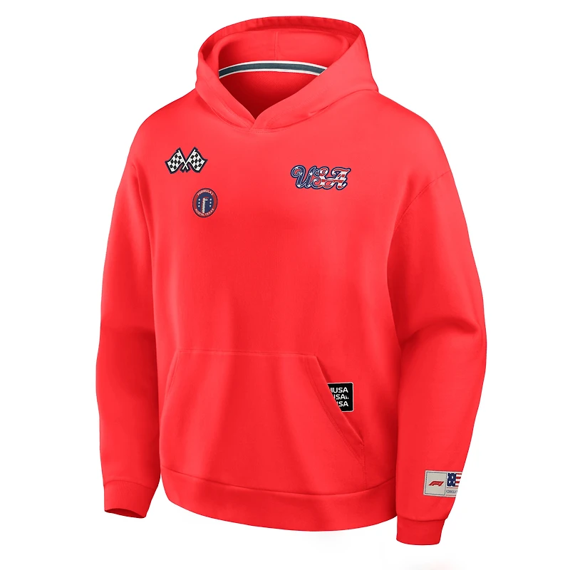 Men's Fanatics  Red Formula 1 United States Grand Prix Hoodie