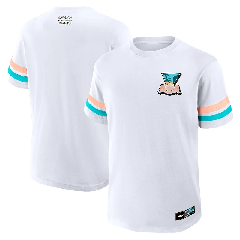 Men's Fanatics White 2026 Miami Grand Prix Deco Palm T-Shirt