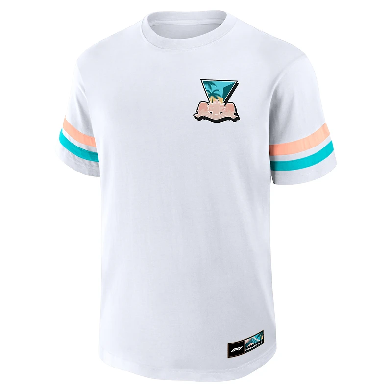 Men's Fanatics White 2026 Miami Grand Prix Deco Palm T-Shirt