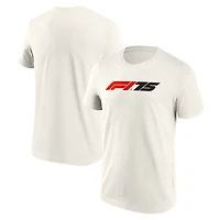 T-shirt Fanatics blanc pour homme avec logo principal Formula 1 F175