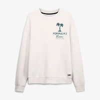 Men's Fanatics White Formula 1 Miami Grand Prix 2026 Oversized Sweatshirt