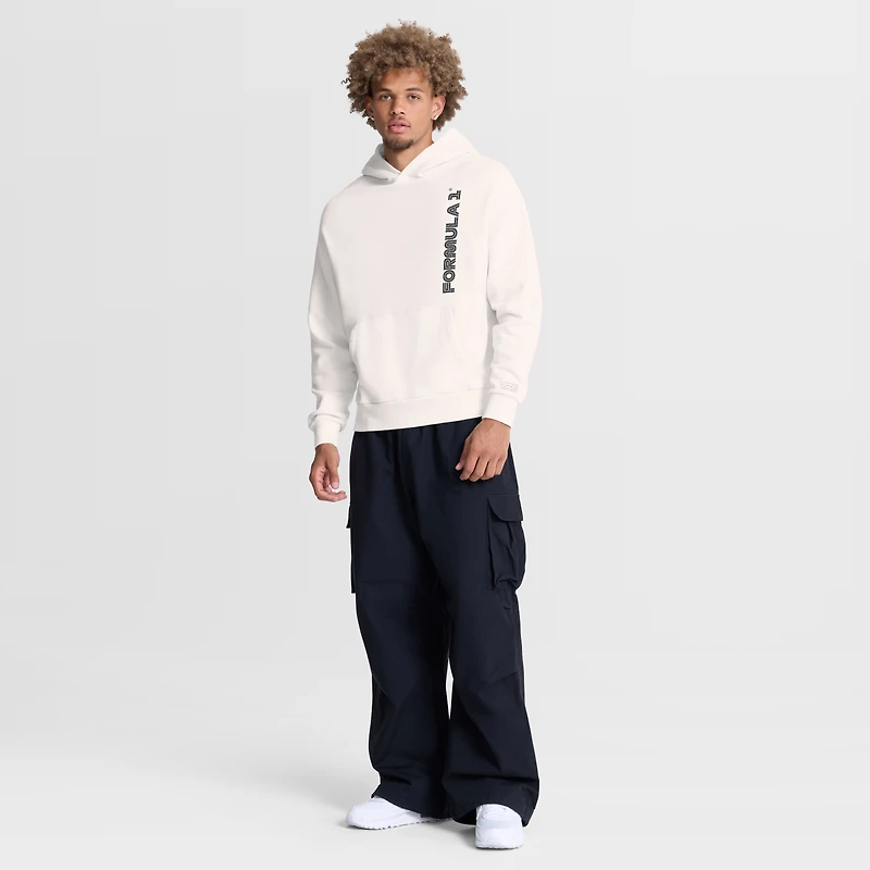 Men's Fanatics White Formula 1 Race Grid Long Sleeve French Terry Hoodie