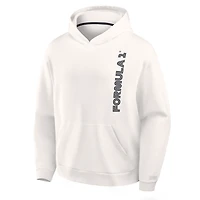 Men's Fanatics  White Formula 1 Race Grid Long Sleeve French Terry Hoodie