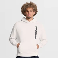 Men's Fanatics  White Formula 1 Race Grid Long Sleeve French Terry Hoodie