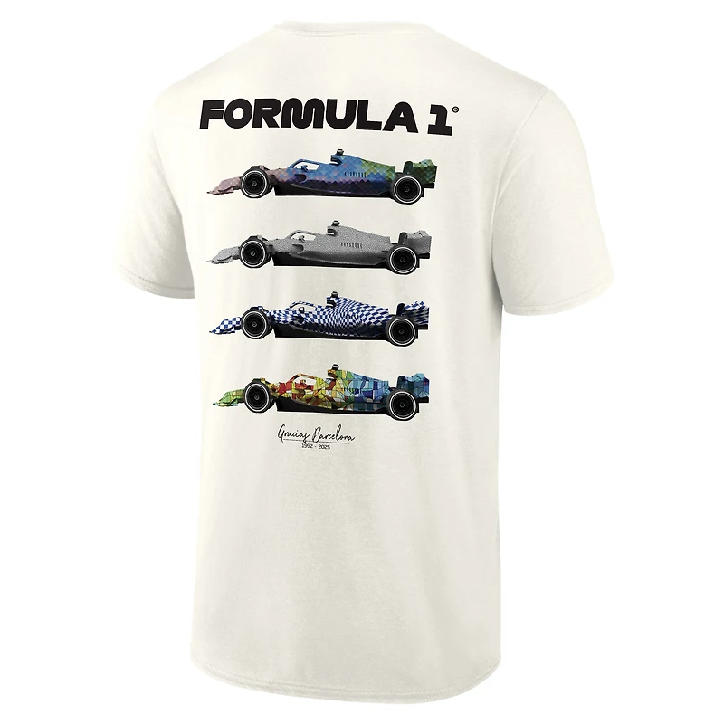 Men's Fanatics White Formula 1 Spanish Grand Prix Mosaics T-Shirt