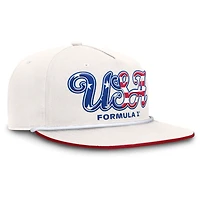 Men's Fanatics  White Formula 1 USA Golfer Snapback Hat