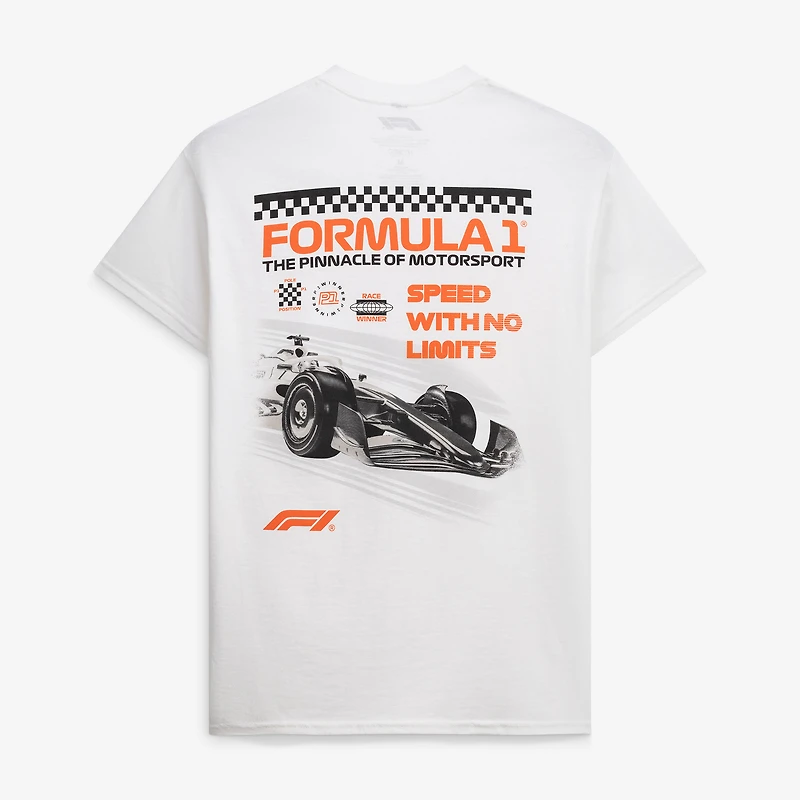 T-shirt blanc Formula 1 No Limits pour homme
