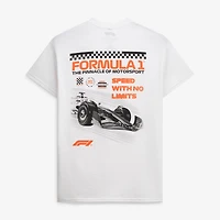 T-shirt blanc Formula 1 No Limits pour homme