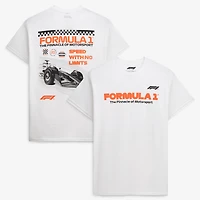 T-shirt blanc Formula 1 No Limits pour homme