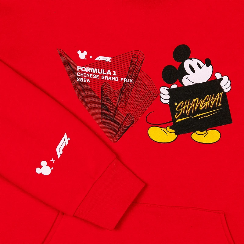 Sweat à capuche rouge pour homme Formula 1 x Disney Grand Prix de Chine 2026