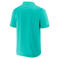 Polo technique turquoise Formula 1 Miami Palms pour homme, à quart de zip