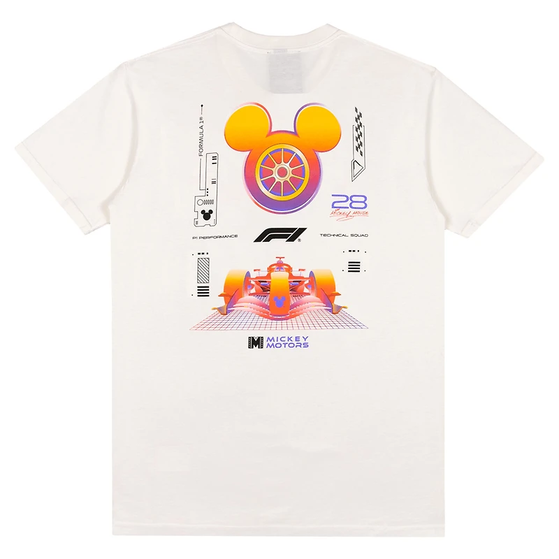Men's  White Formula 1 x Disney Mickey Glow T-Shirt