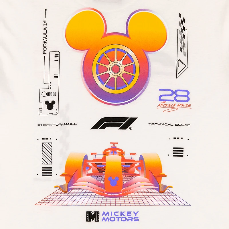 Men's  White Formula 1 x Disney Mickey Glow T-Shirt