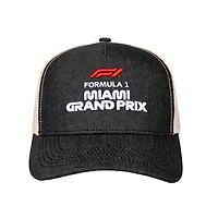Unisex Black/Cream 2026 Miami Grand Prix Denim Trucker Snapback Hat