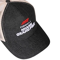 Unisex Black/Cream 2026 Miami Grand Prix Denim Trucker Snapback Hat