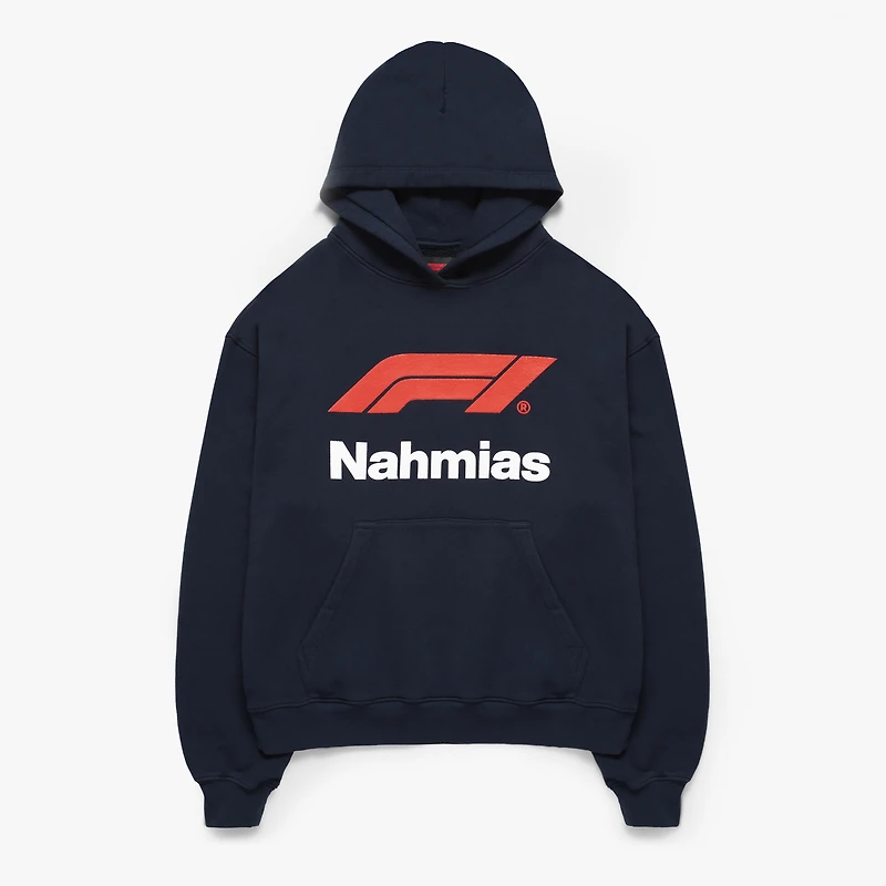 Sweat à capuche unisexe NAHMIAS x F1 avec logo marine