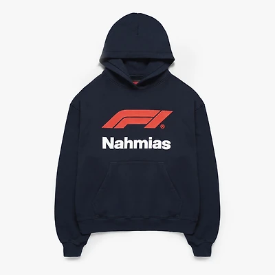 Sweat à capuche unisexe NAHMIAS x F1 avec logo marine