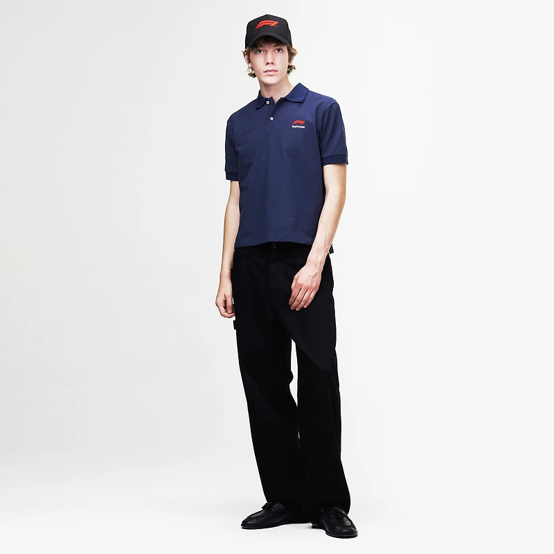 Polo unisexe NAHMIAS x F1 bleu marine