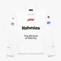 T-shirt thermique unisexe NAHMIAS x F1 blanc gaufré à manches longues