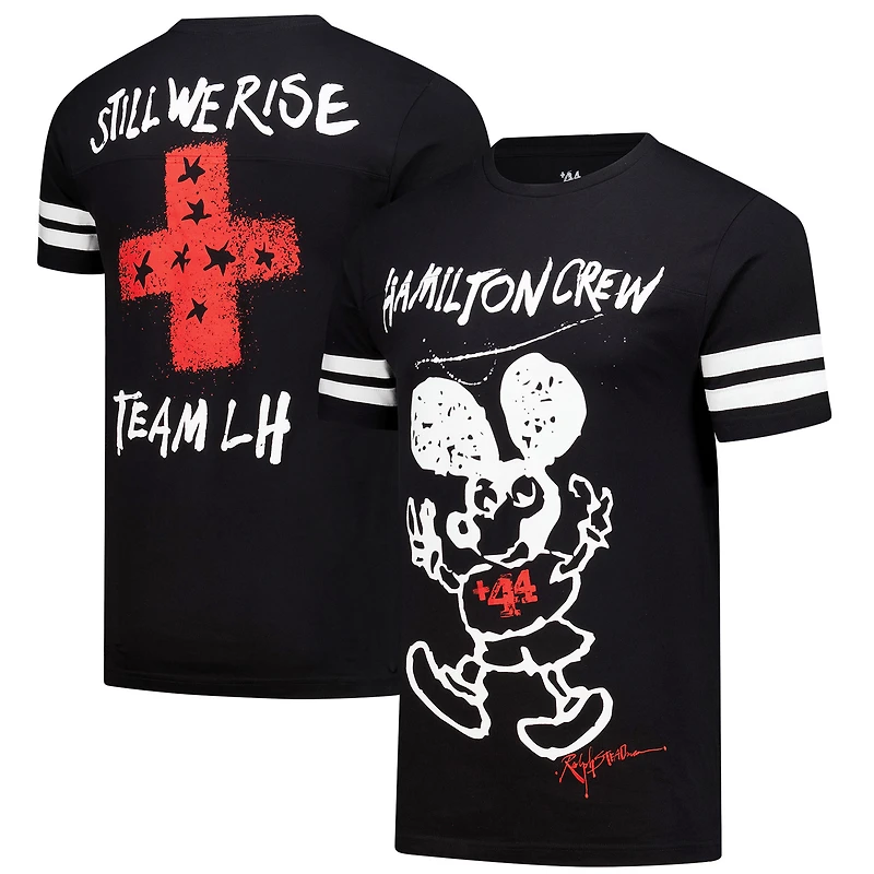 T-shirt noir pour femme +44 Formule 1 Lucky Mouse