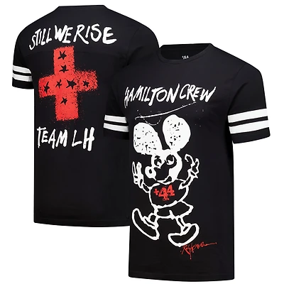 T-shirt noir pour femme +44 Formule 1 Lucky Mouse