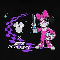 Women's Black F1 Academy x Disney Minnie Mouse Wheel Hoodie