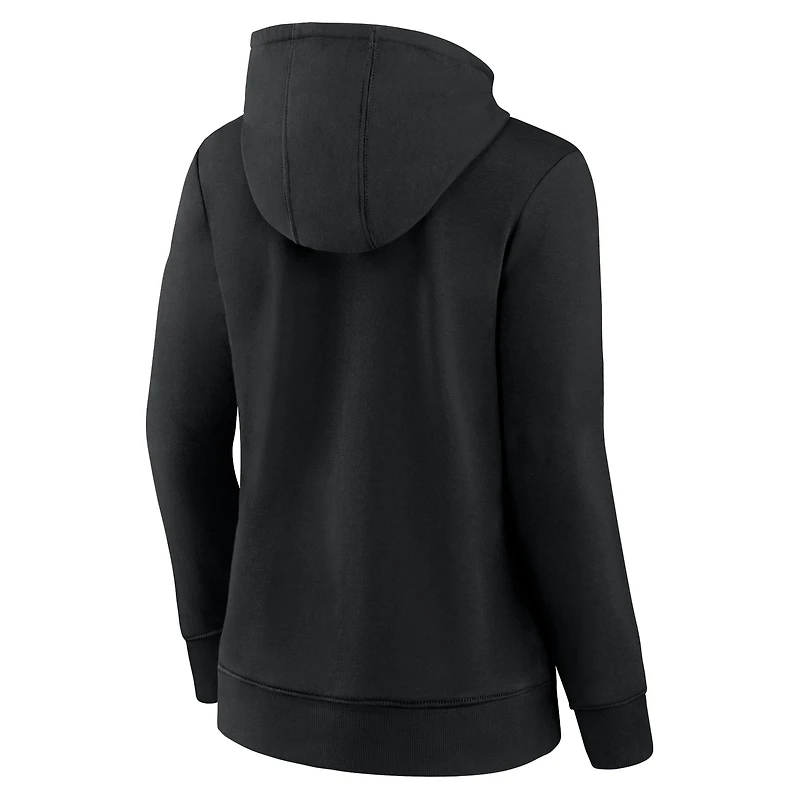 Sweat à capuche entièrement zippé pour femme noir Formula 1 Primary