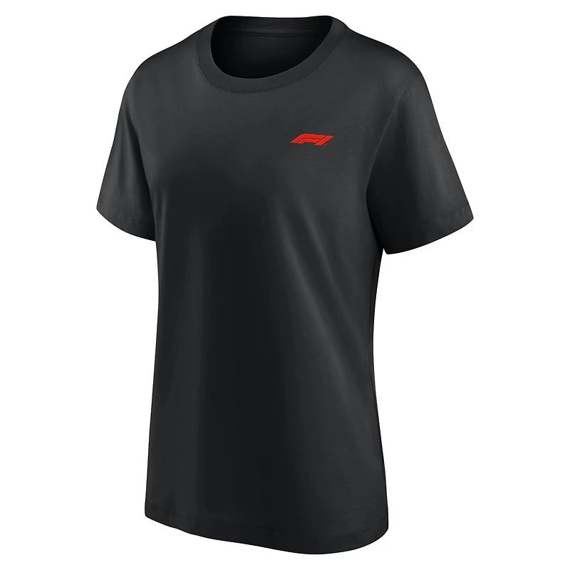 Women's Black Formula 1 Primary Logo T-Shirt