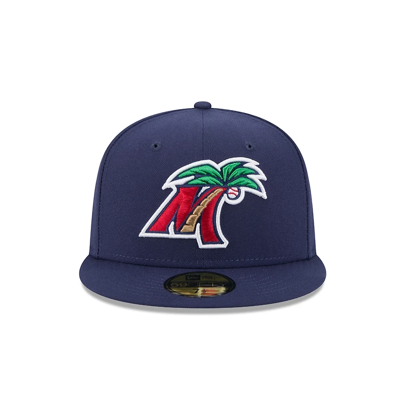 Casquette ajustée 59FIFTY bleu marine New Era pour homme, thème Fort Myers Mighty Mussels