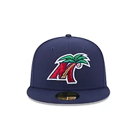 Casquette ajustée 59FIFTY bleu marine New Era pour homme, thème Fort Myers Mighty Mussels