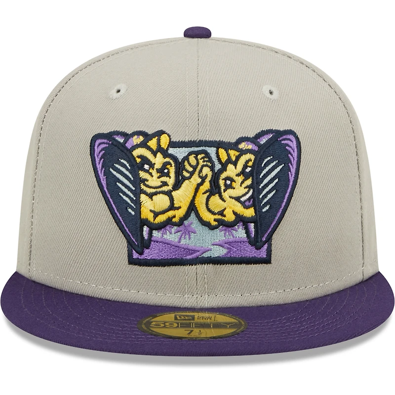 Casquette ajustée 59FIFTY pour homme Fort Myers Mighty Mussels Authentic Collection Team Alternate New Era grise