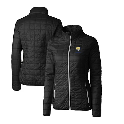 Women's Cutter & Buck Black Fort Valley State Wildcats Rainier Eco Insulated Puffer Full-Zip Jacket
