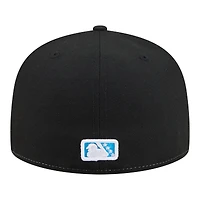 Casquette ajustée New Era 59FIFTY pour homme, noire et blanche, Fort Wayne TinCaps, soirées thématiques des ligues mineures