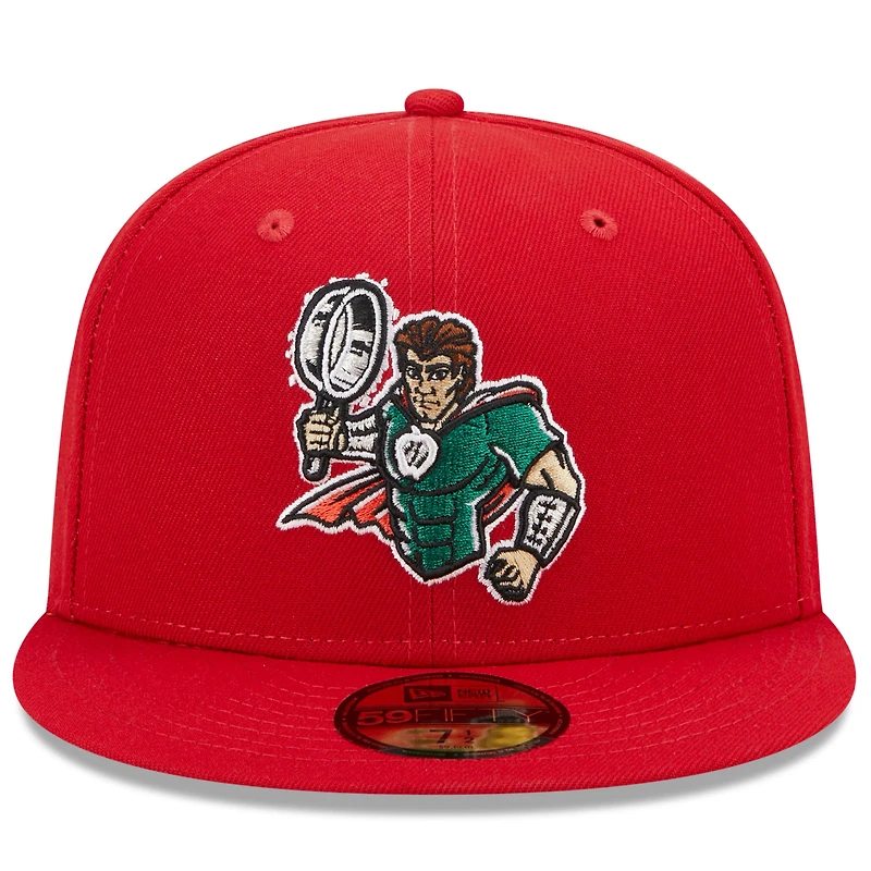 Casquette ajustée New Era Fort Wayne TinCaps Marvel x Minor League 59FIFTY rouge pour homme