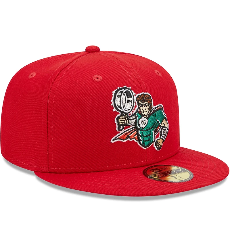 Casquette ajustée New Era Fort Wayne TinCaps Marvel x Minor League 59FIFTY rouge pour homme
