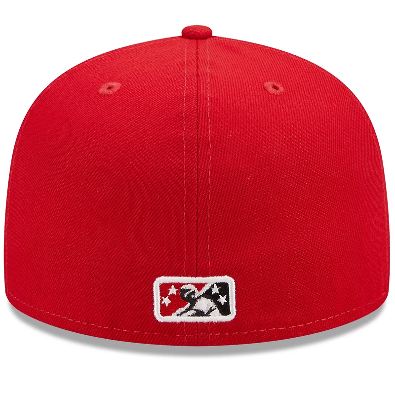 Men's New Era Red Fort Wayne TinCaps Marvel x Minor League 59FIFTY Fitted Hat