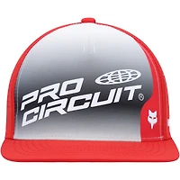 Casquette Snapback réglable Fox Foyl Pro Circuit pour hommes, gris/rouge