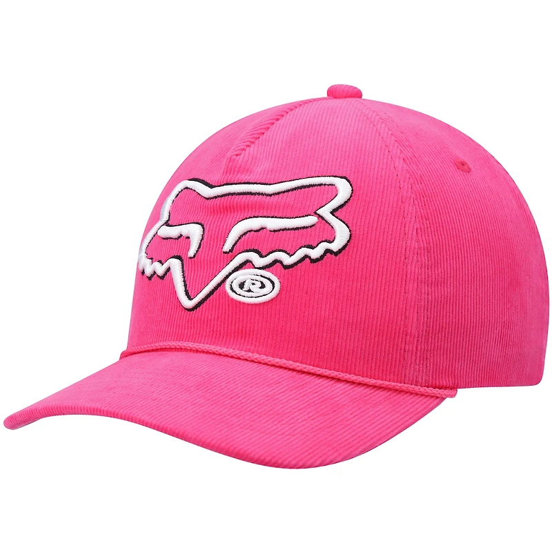 Men's Pink Fox Racing Brushed Snapback Hat