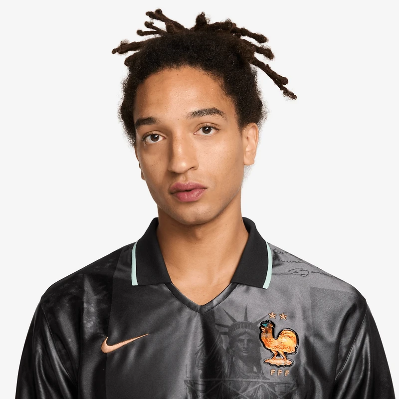 Maillot Nike Dri-FIT Energy Lifestyle noir pour homme, équipe nationale de France