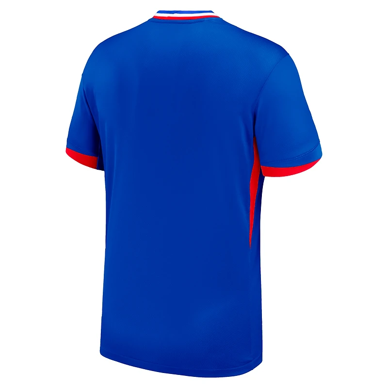 Maillot blanc réplique domicile de l'équipe nationale France 2024 Nike bleu pour homme