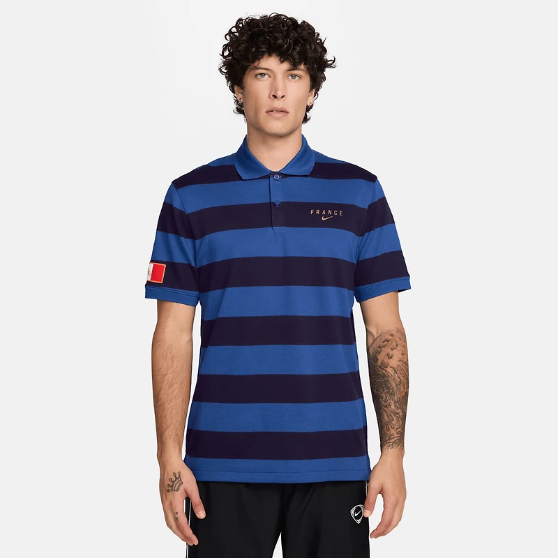 Men's Nike Blue France National Team Dri-FIT Polo