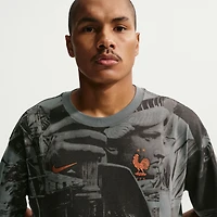 Men's Nike Gray France National Team Allover Print T-Shirt