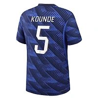 Maillot domicile authentique Nike Jules Koundé bleu de l'équipe France 2026 pour homme