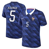 Maillot domicile authentique Nike Jules Koundé bleu de l'équipe France 2026 pour homme
