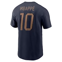 Men's Nike Kylian Mbappé Navy France National Team Name & Number T-Shirt