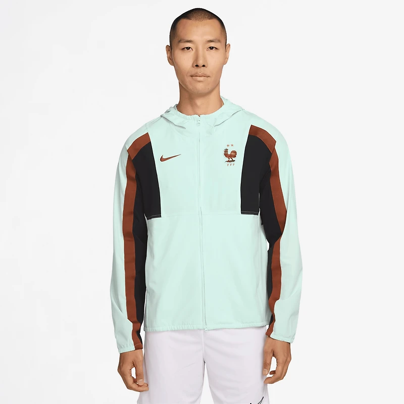 Men's Nike Mint France National Team 2026 Energy Dri-FIT Full-Zip Hooded Jacket
