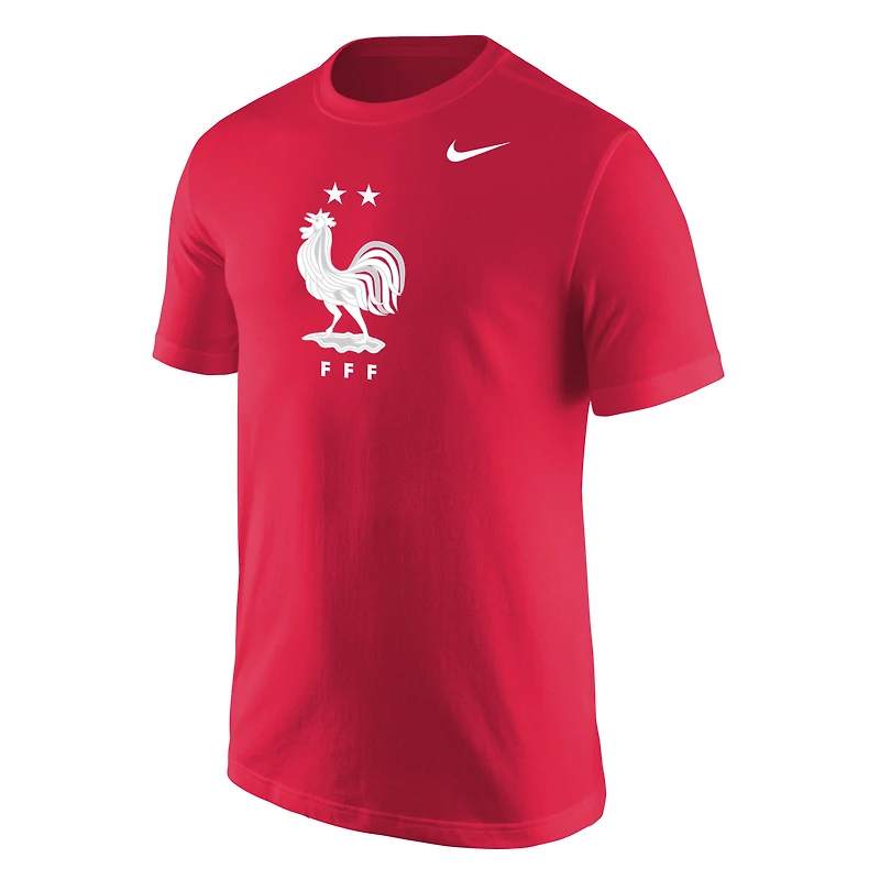 T-shirt de base l'équipe nationale France Nike rouge pour homme