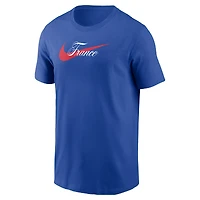 Men's Nike  Royal France National Team Wordmark Swoosh Core T-Shirt